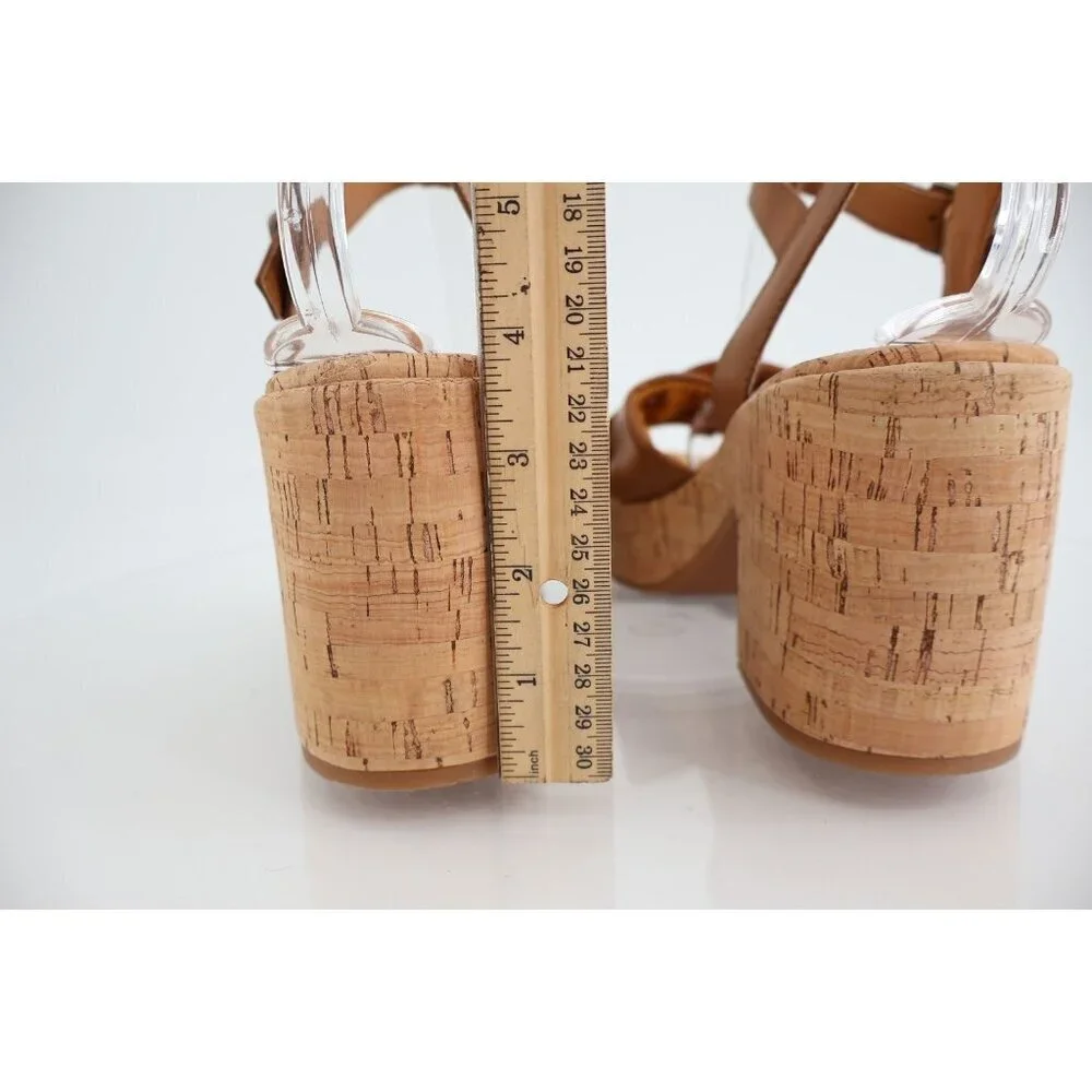 Kork-Ease Korks Calda Sandals Women's 11 Brown Platform Chunky Slingback Y2K